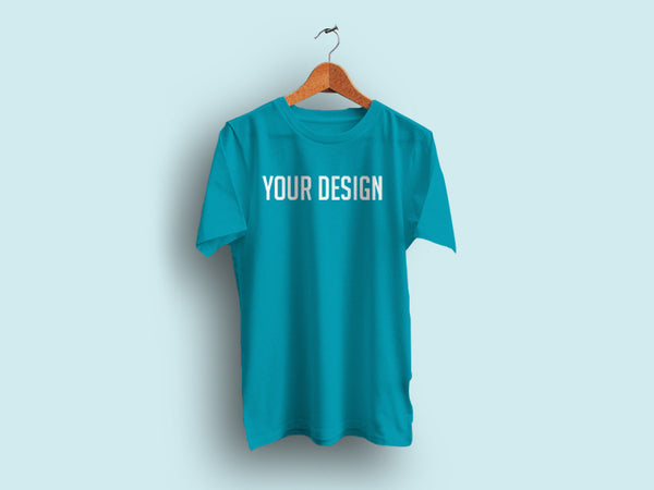 Realistic Hanging T-shirt Mockup with Empty Background - Mockup Hunt