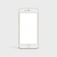 White Mobile iPhone 7 Mockup Front View - Mockup Hunt