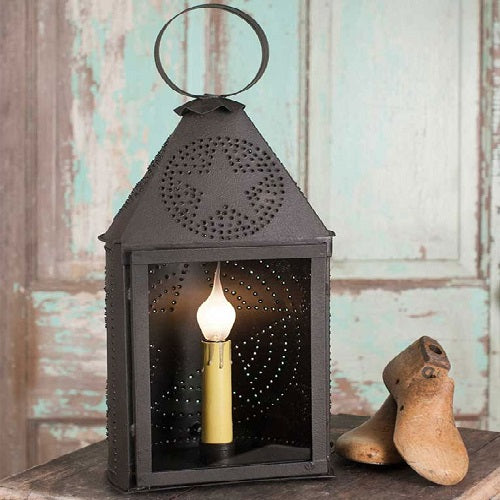 rustic country star lantern table lamp