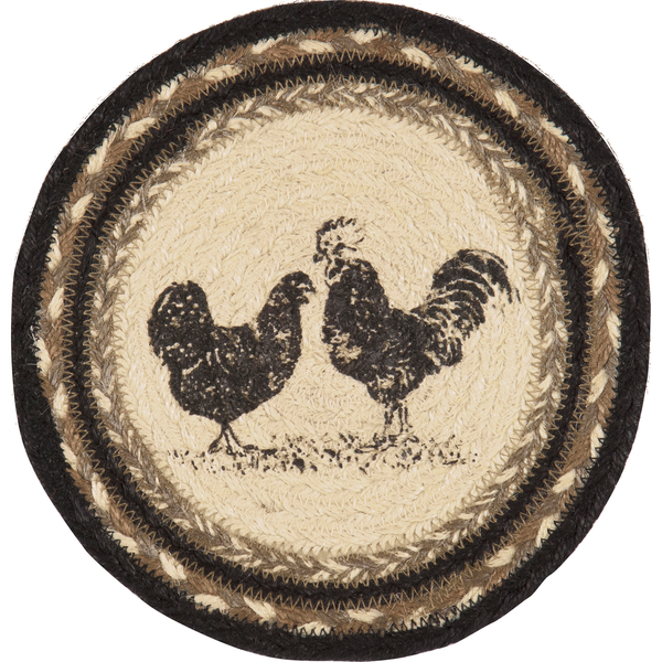 Sawyer Mill Poultry Rooster Braided Trivet 8