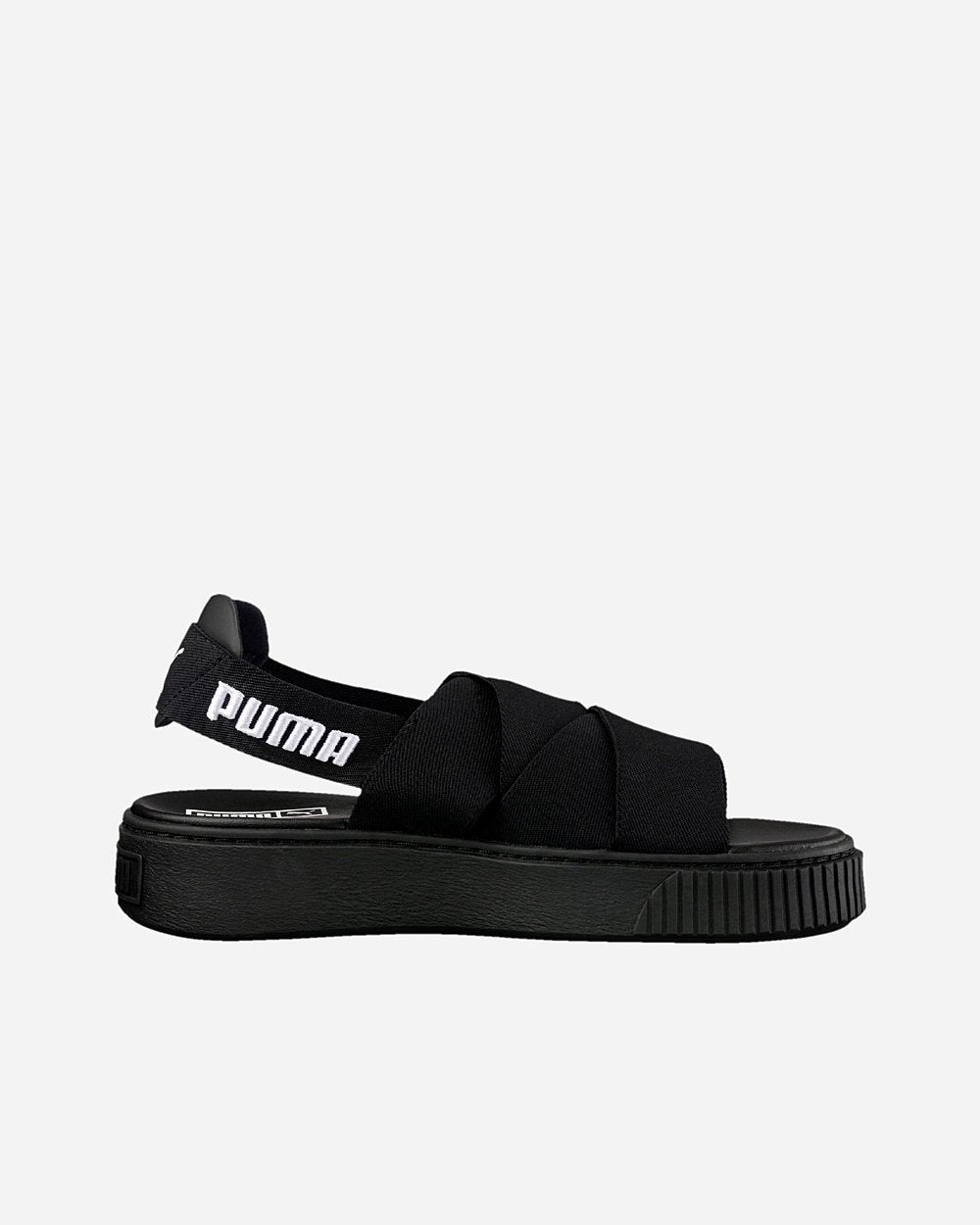 puma platform sandals white