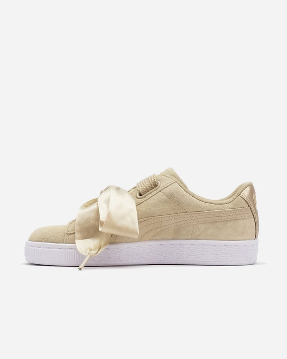 puma suede heart beige