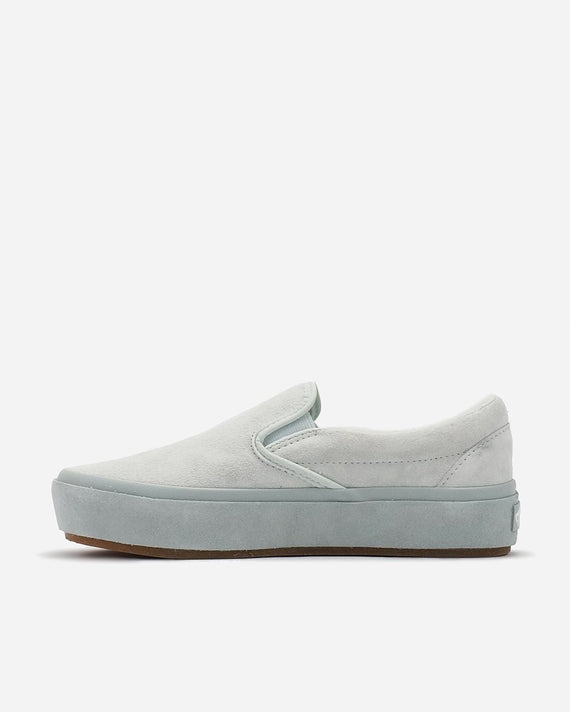 vans suede slip on platform