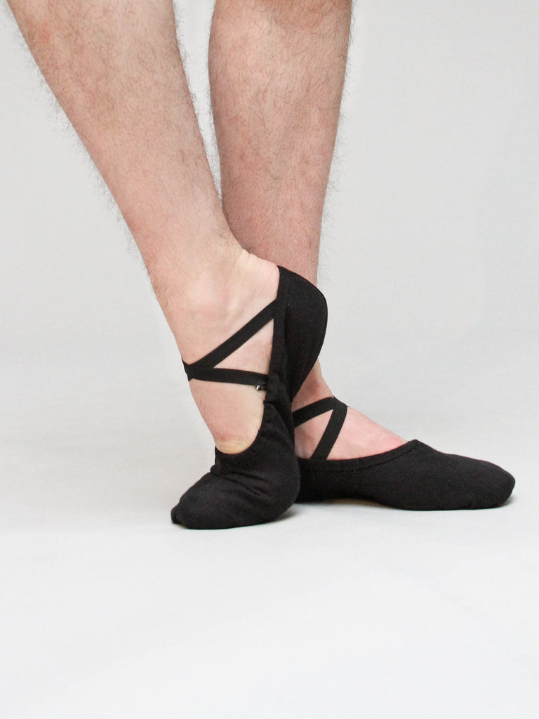 mens black ballet shoes