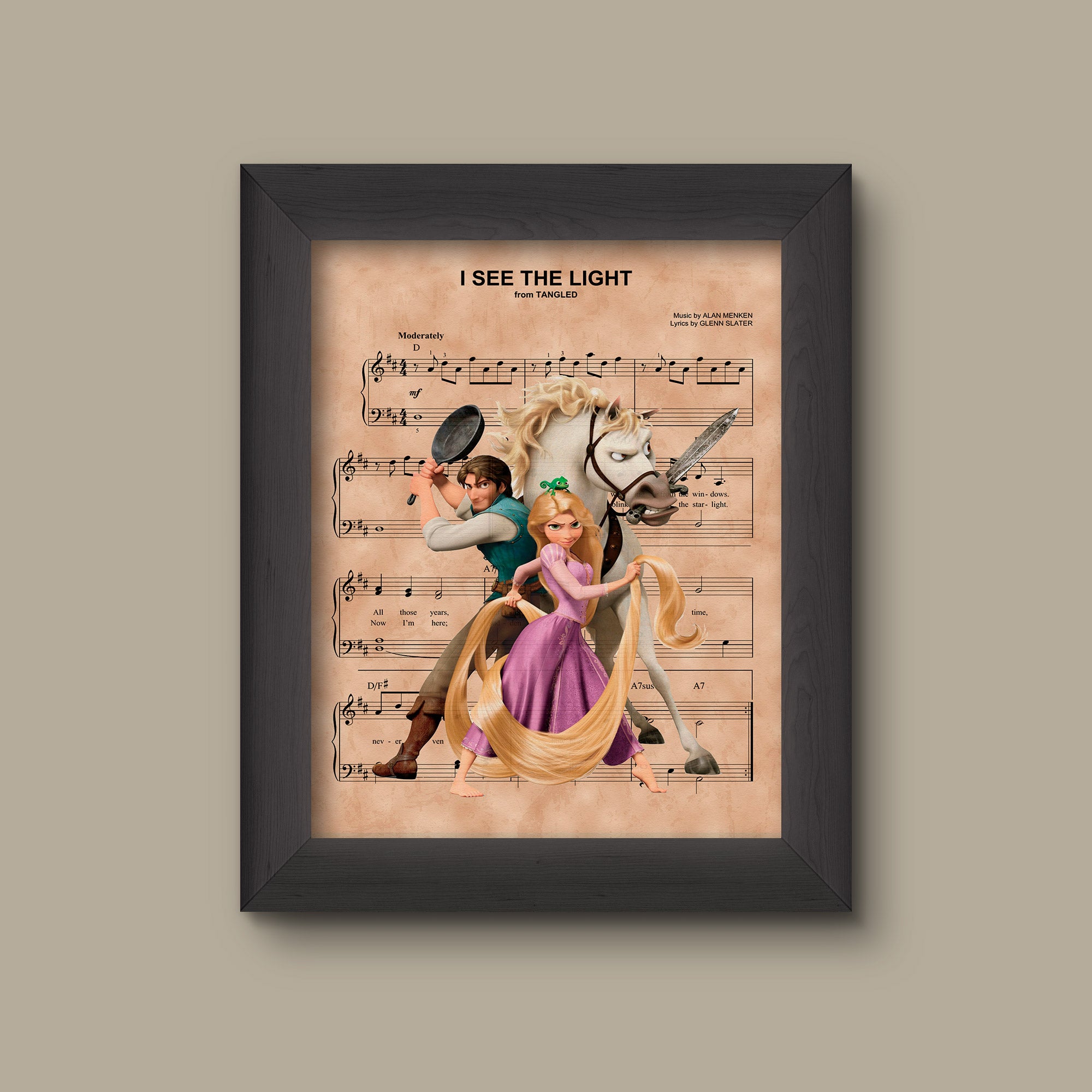 Tangled Rapunzel And Friends I See The Light Sheet Music Art