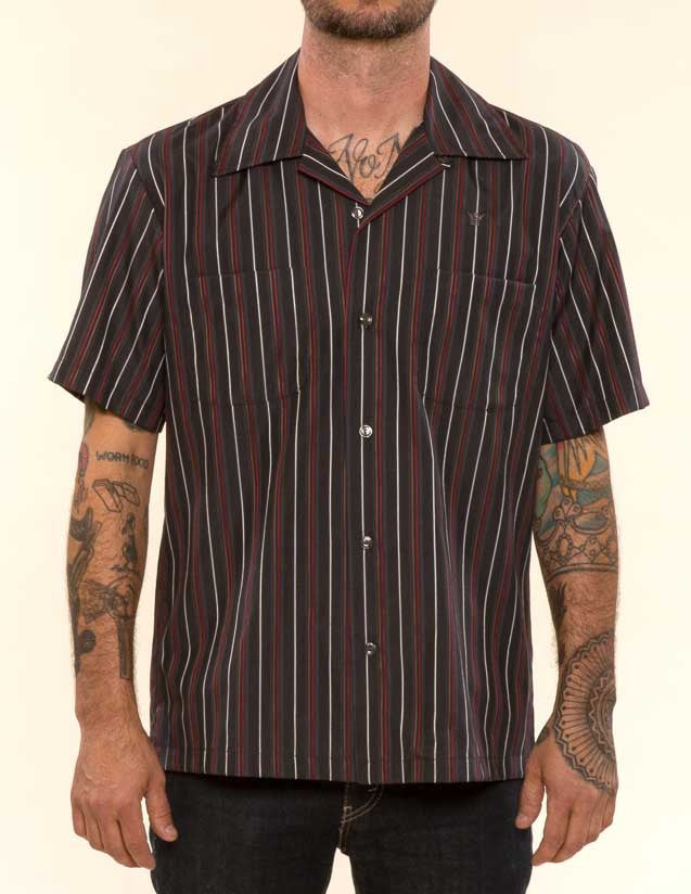 Men's Casual Shirt in Black Stripes | Mr. California