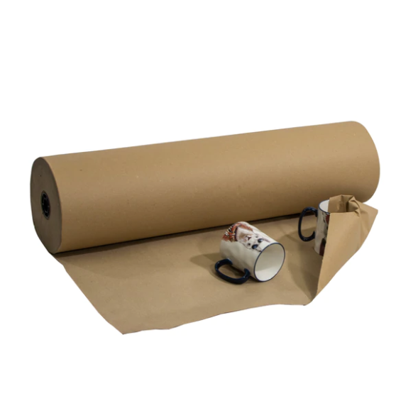 roll of brown kraft wrapping paper