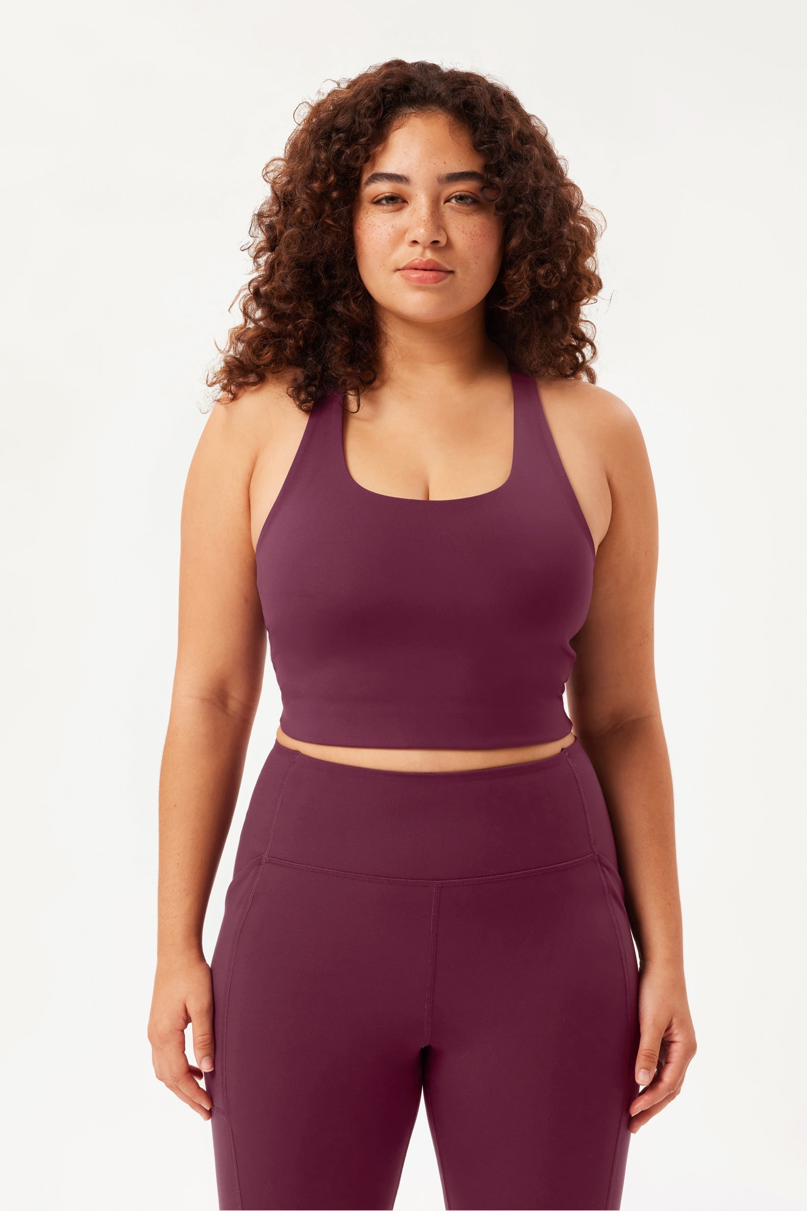 Plum Paloma Racerback Bra — Girlfriend Collective