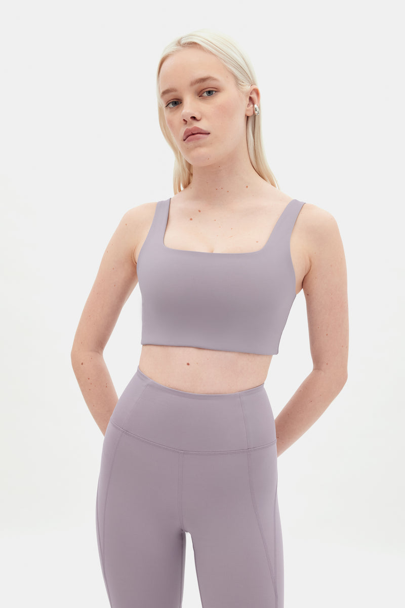 Macaron Tommy Cropped Bra — Girlfriend Collective