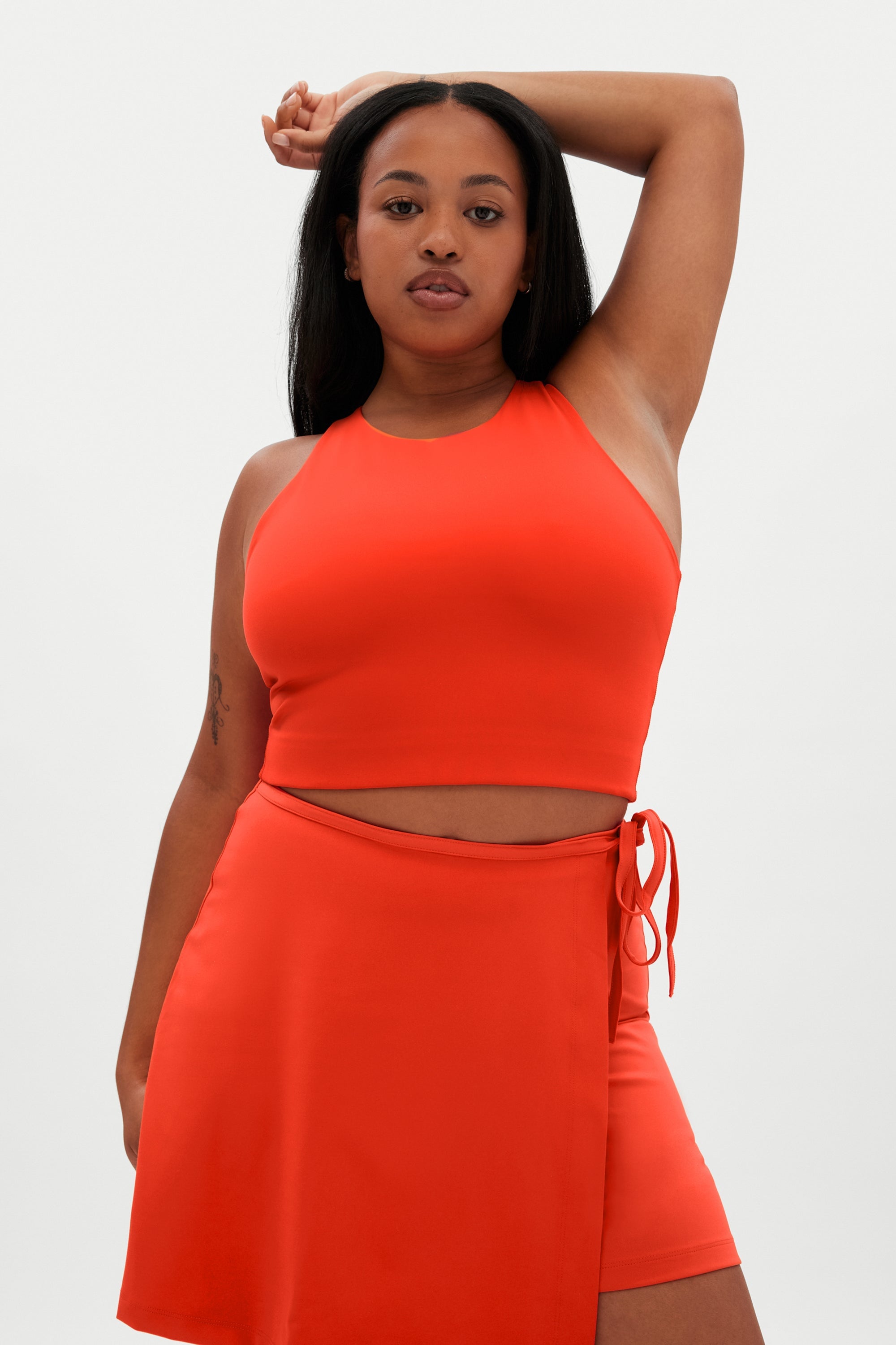 Blood Orange Bianca One Shoulder Bra — Girlfriend Collective