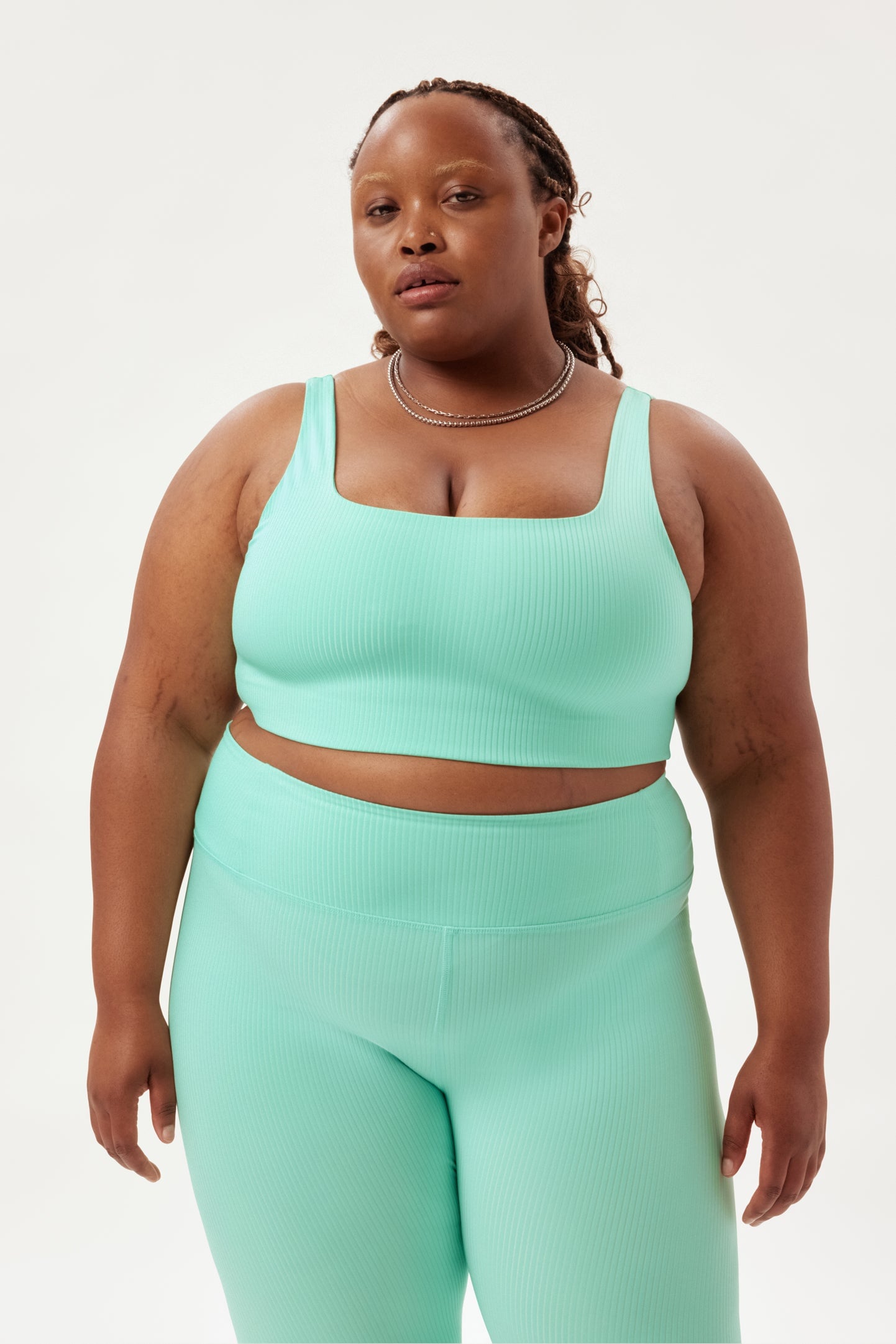 Breeze RIB Tommy Cropped Bra — Girlfriend Collective