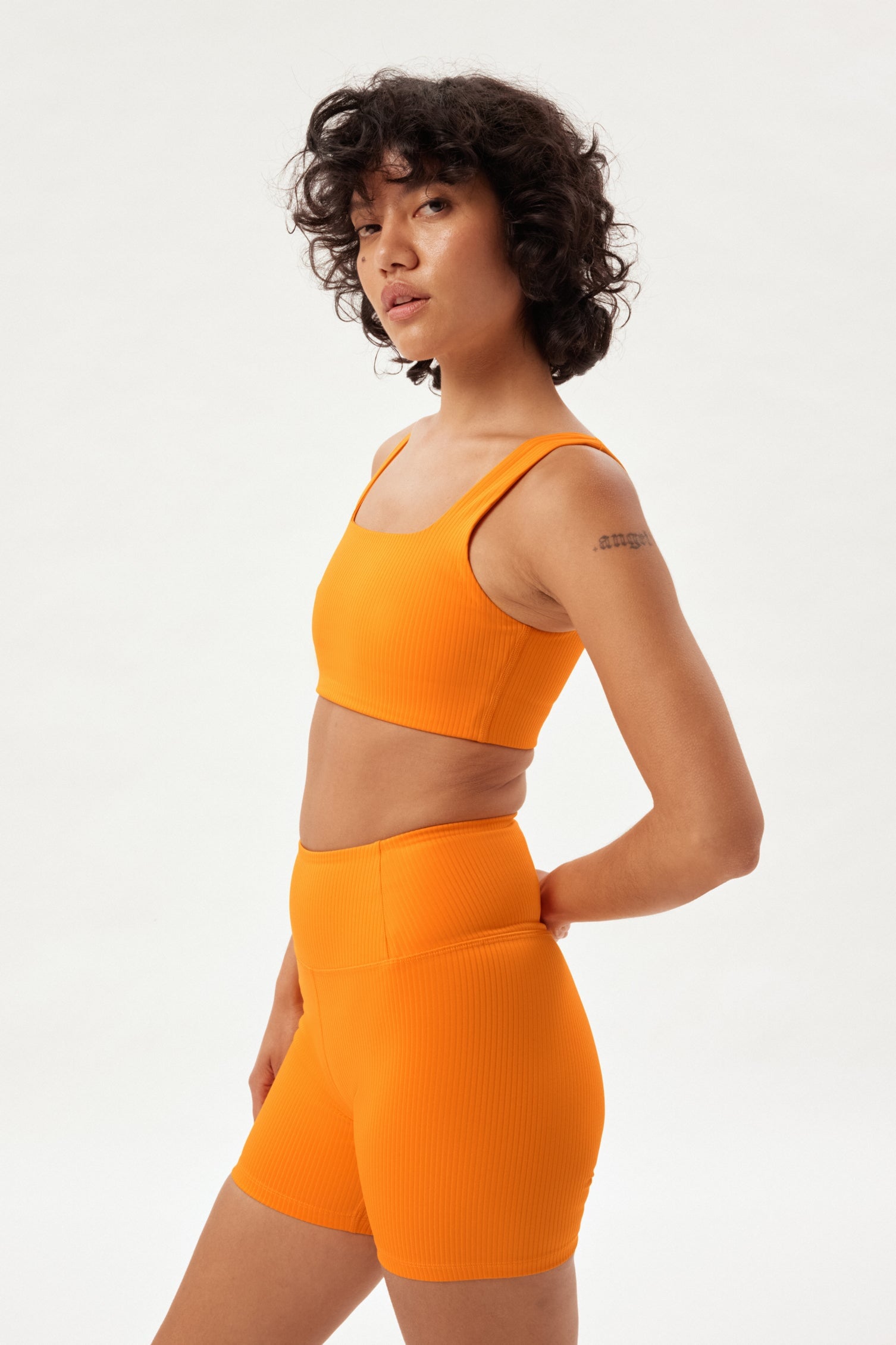 Heat RIB Tommy Cropped Bra — Girlfriend Collective