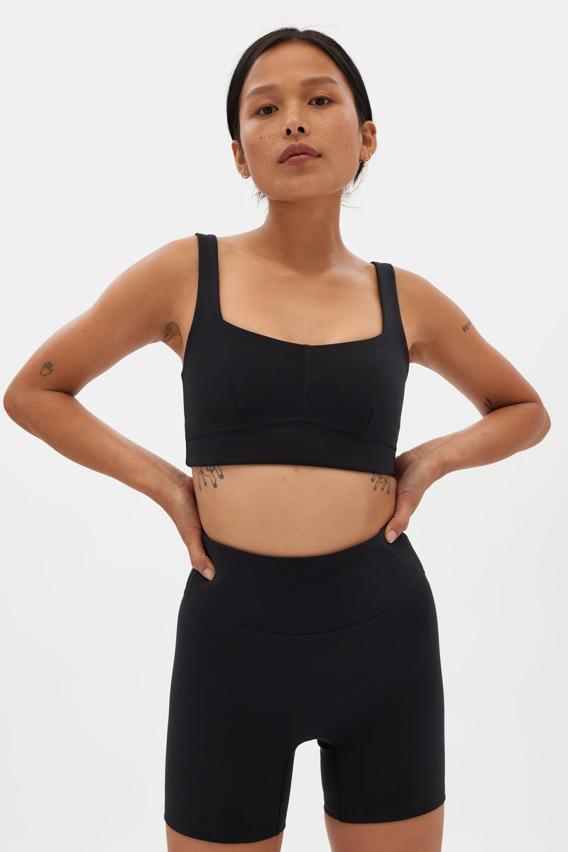 Black Addison Adjustable Bra — Girlfriend Collective