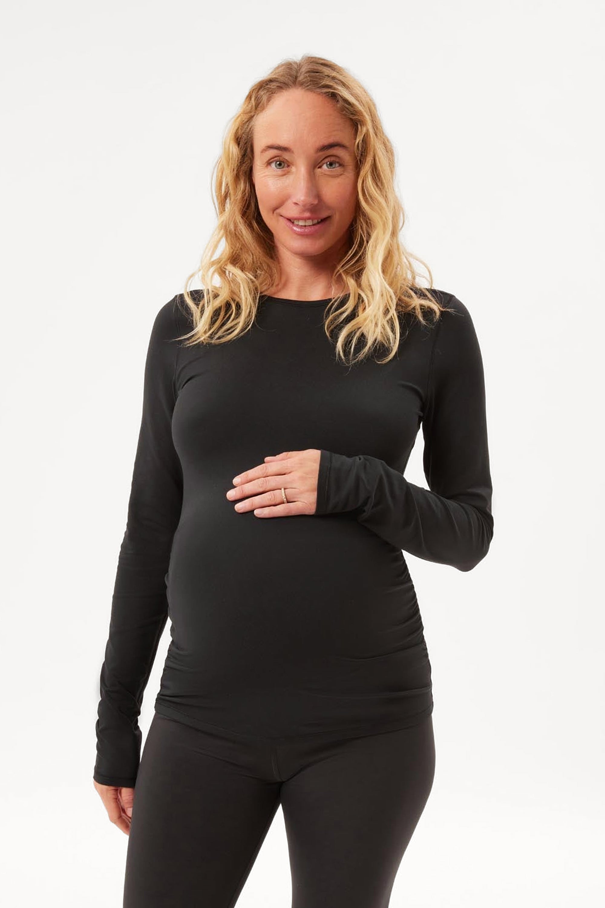 Smoke Seamless Maternity Legging — Girlfriend Collective