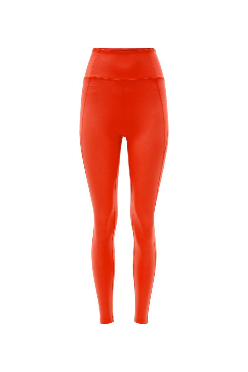 Orange Woman High Waisted Mini Leggings 2486219