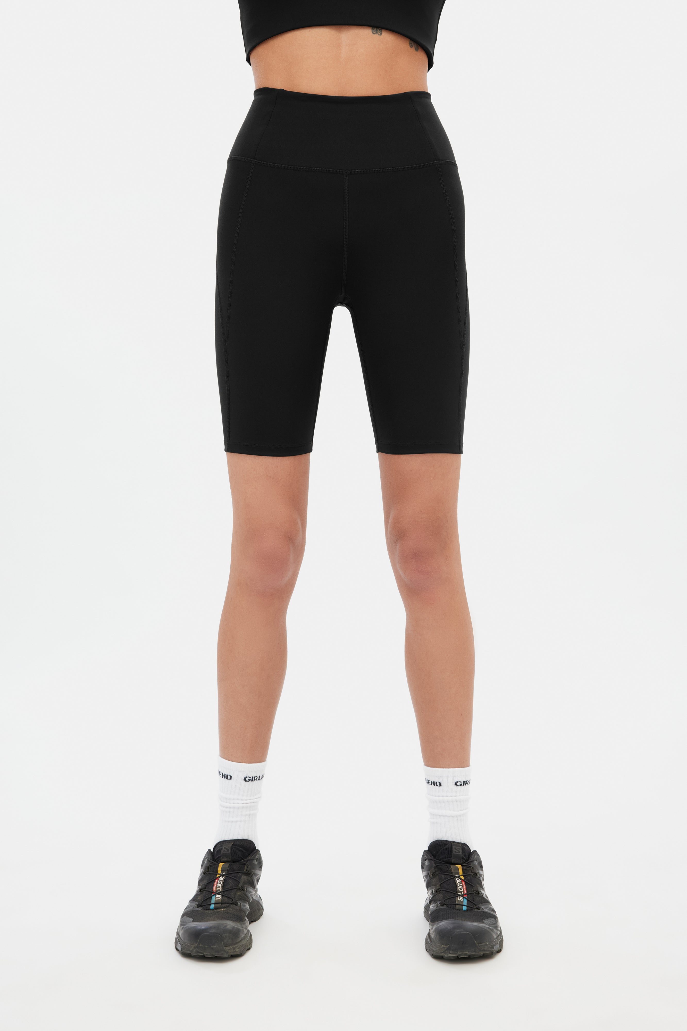 Black High-Rise Bike Short