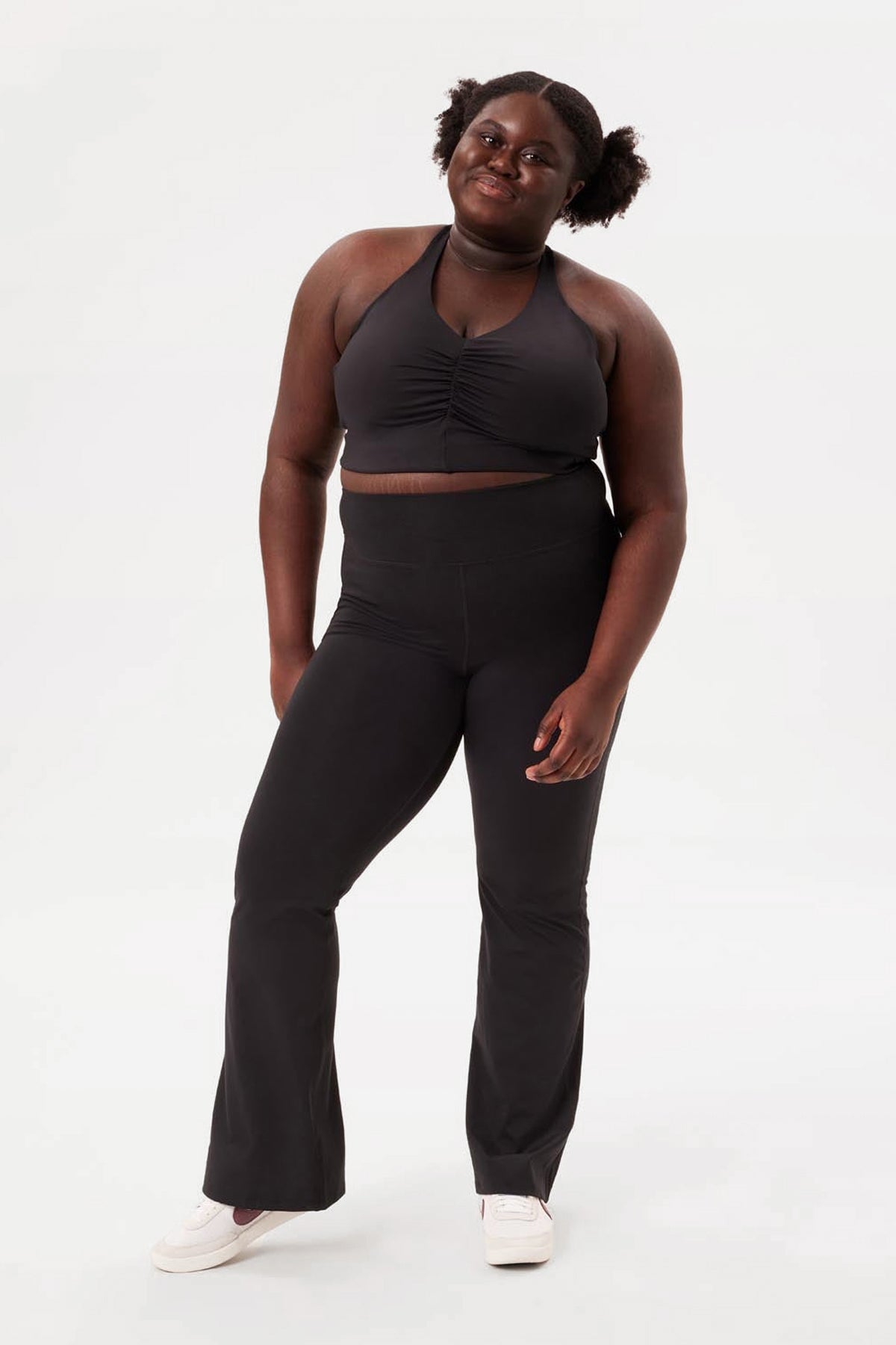 Black Compressive Flare Legging