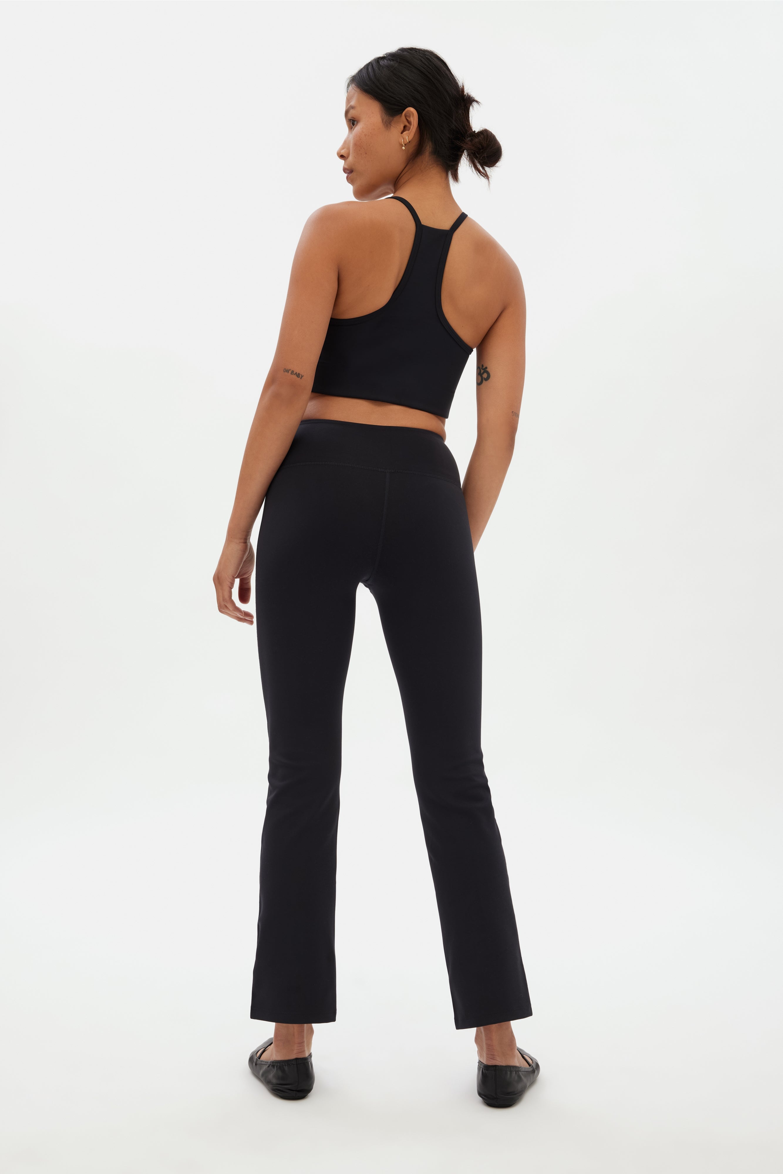 Split-hem leggings in black - Galvan