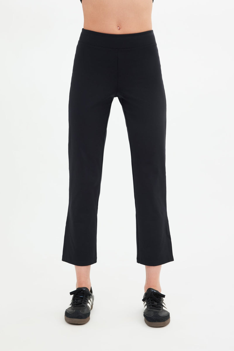 Black Compressive Kick Flare Trouser