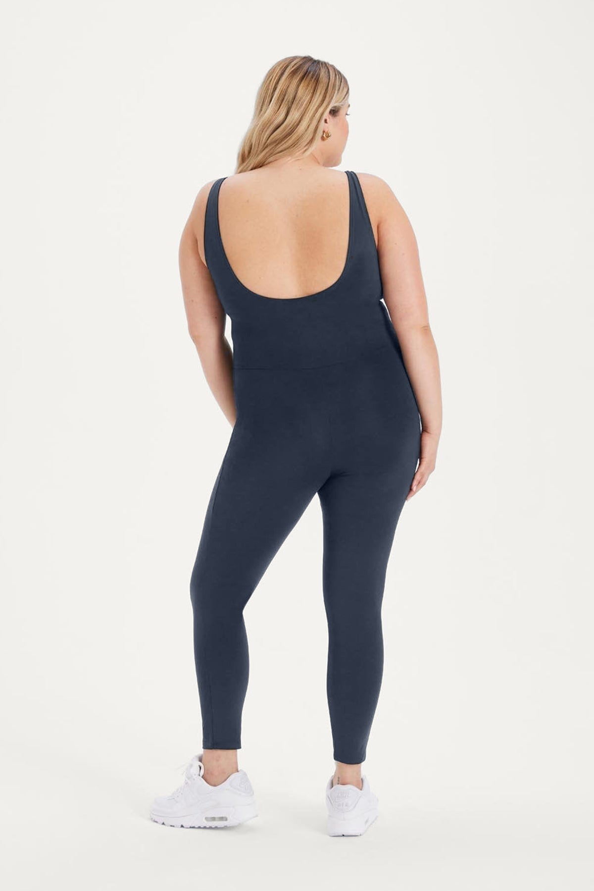 GIRLFRIEND COLLECTIVE Scoop Back Cycling Short Bodysuit in Black