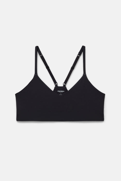 Black V Neck Bralette