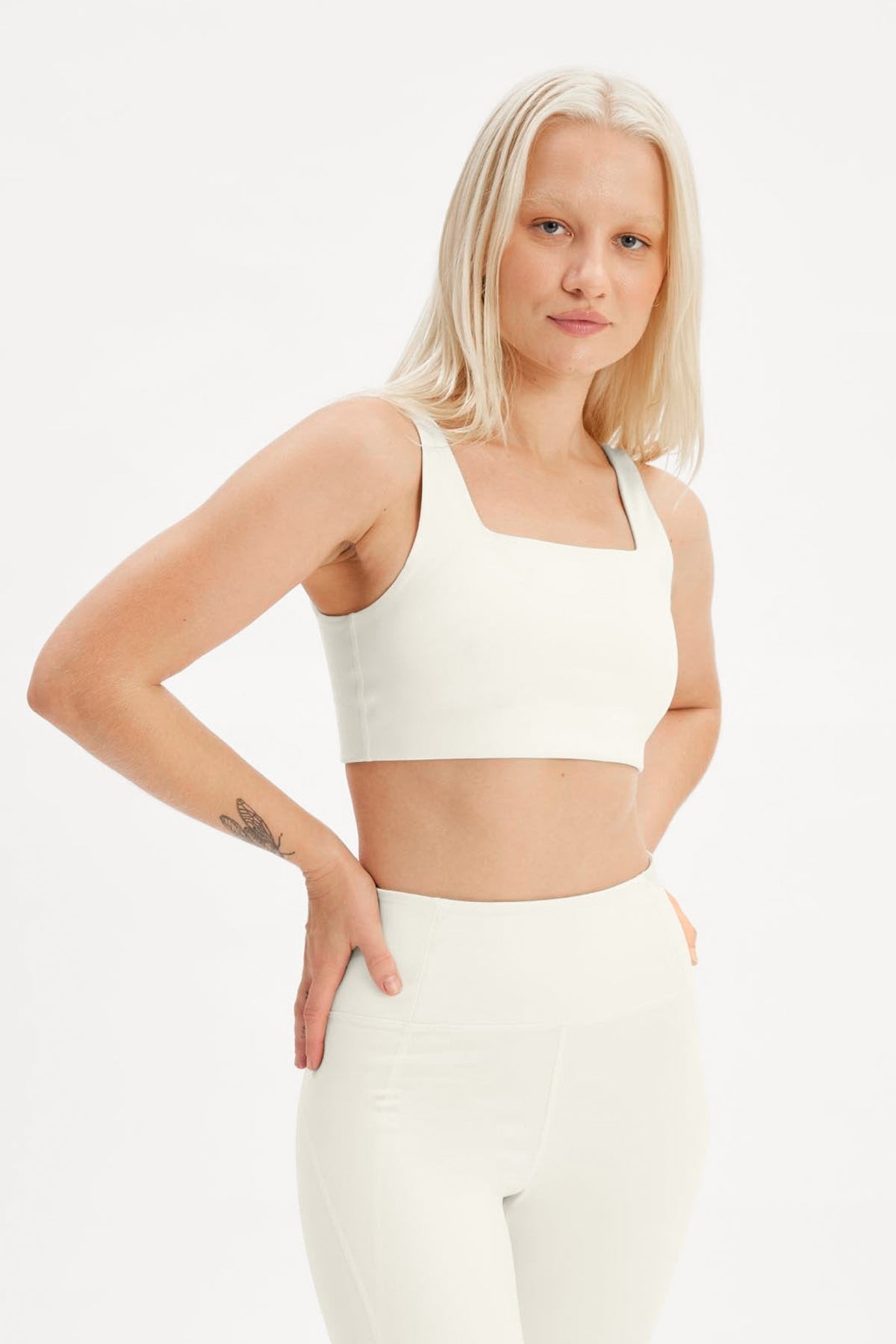 Ivory Tommy Cropped Bra — Girlfriend Collective