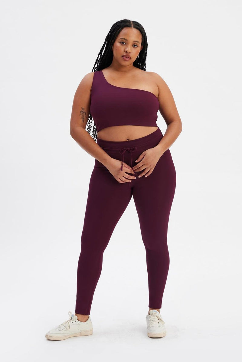 Plum Bianca One Shoulder Bra — Girlfriend Collective