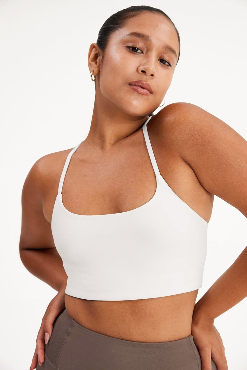 Ivory Tommy Cropped Bra — Girlfriend Collective