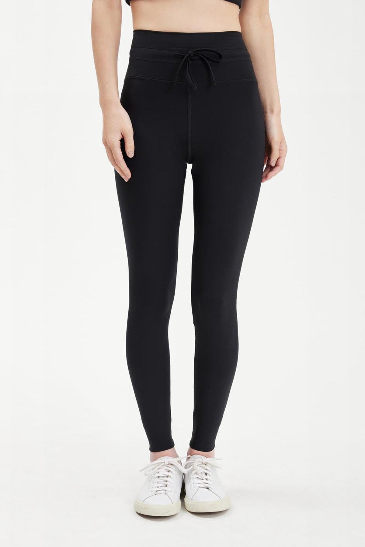 Black Compressive Drawstring Legging — Girlfriend Collective