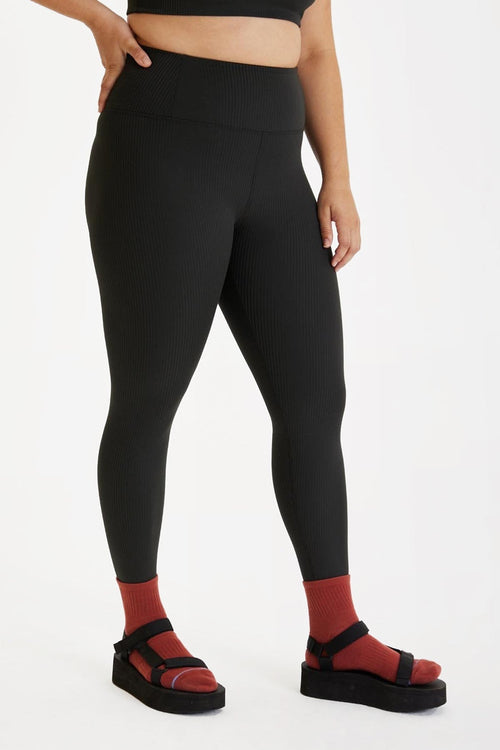 Black RIB High-Rise Legging