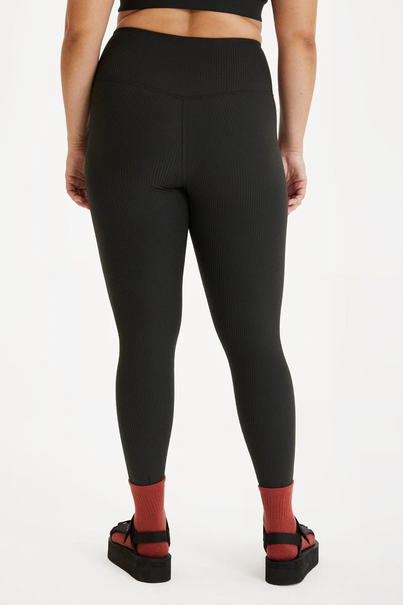 Black RIB High-Rise Legging — Girlfriend Collective