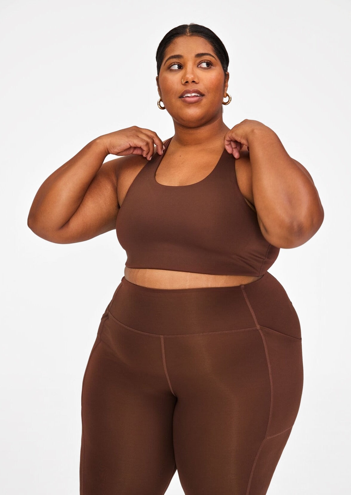 Cacique Plus Size Solid Nude Beige Wireless Lightly Lined Back