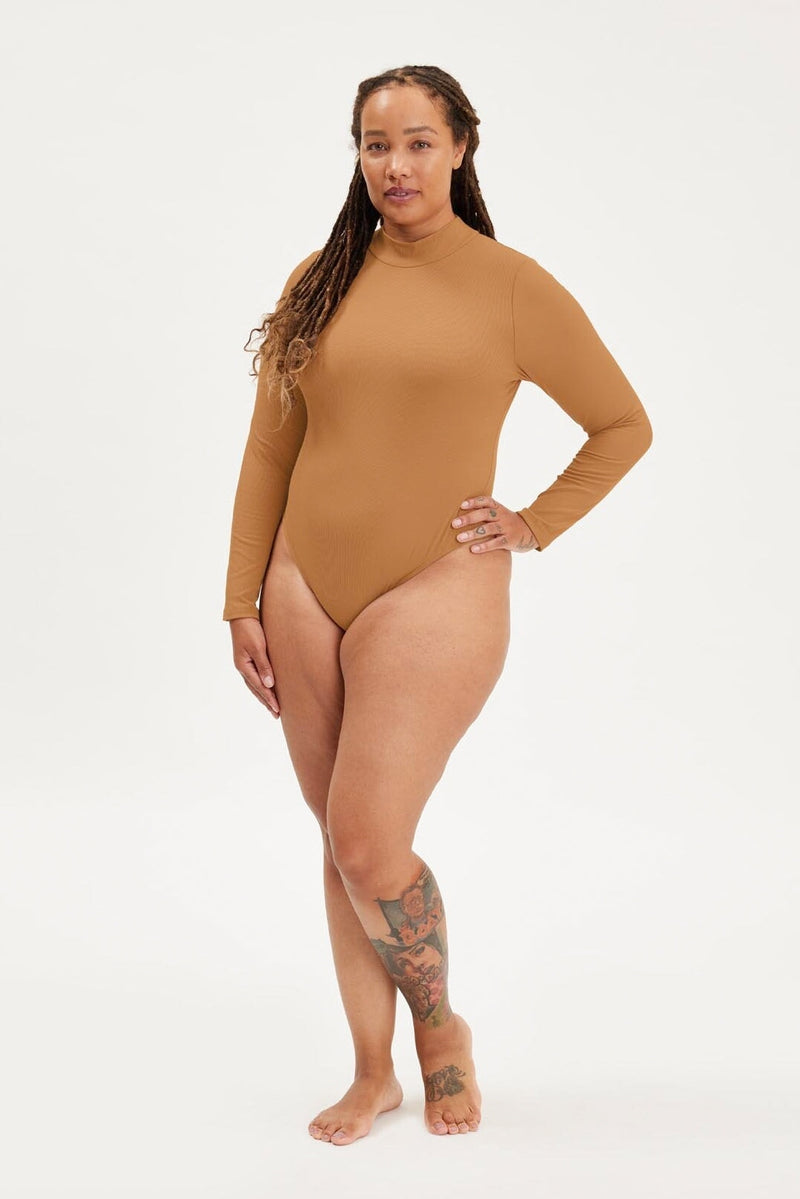 Fawnfit Ribbed Built-In Bra Long Sleeve Bodysuit - 4 colors –  shopwithkarolyn