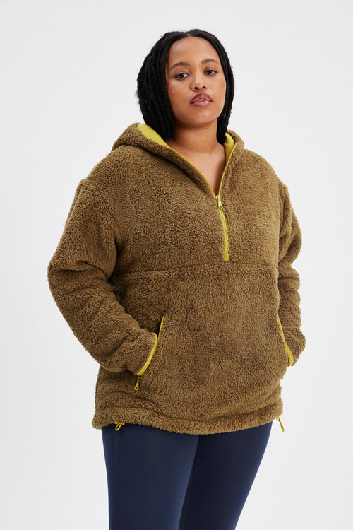 Dark Olive Recycled Fleece Hoodie