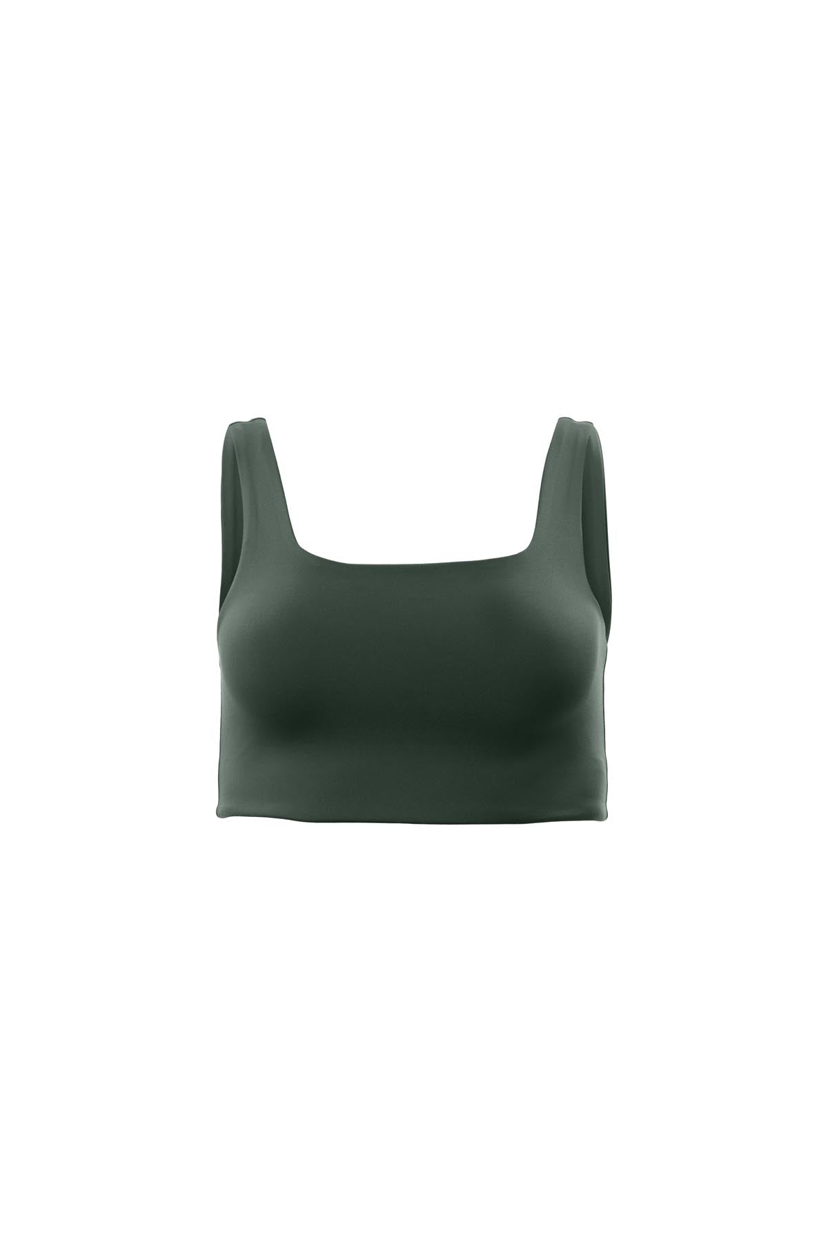 Moss Tommy Cropped Bra — Girlfriend Collective