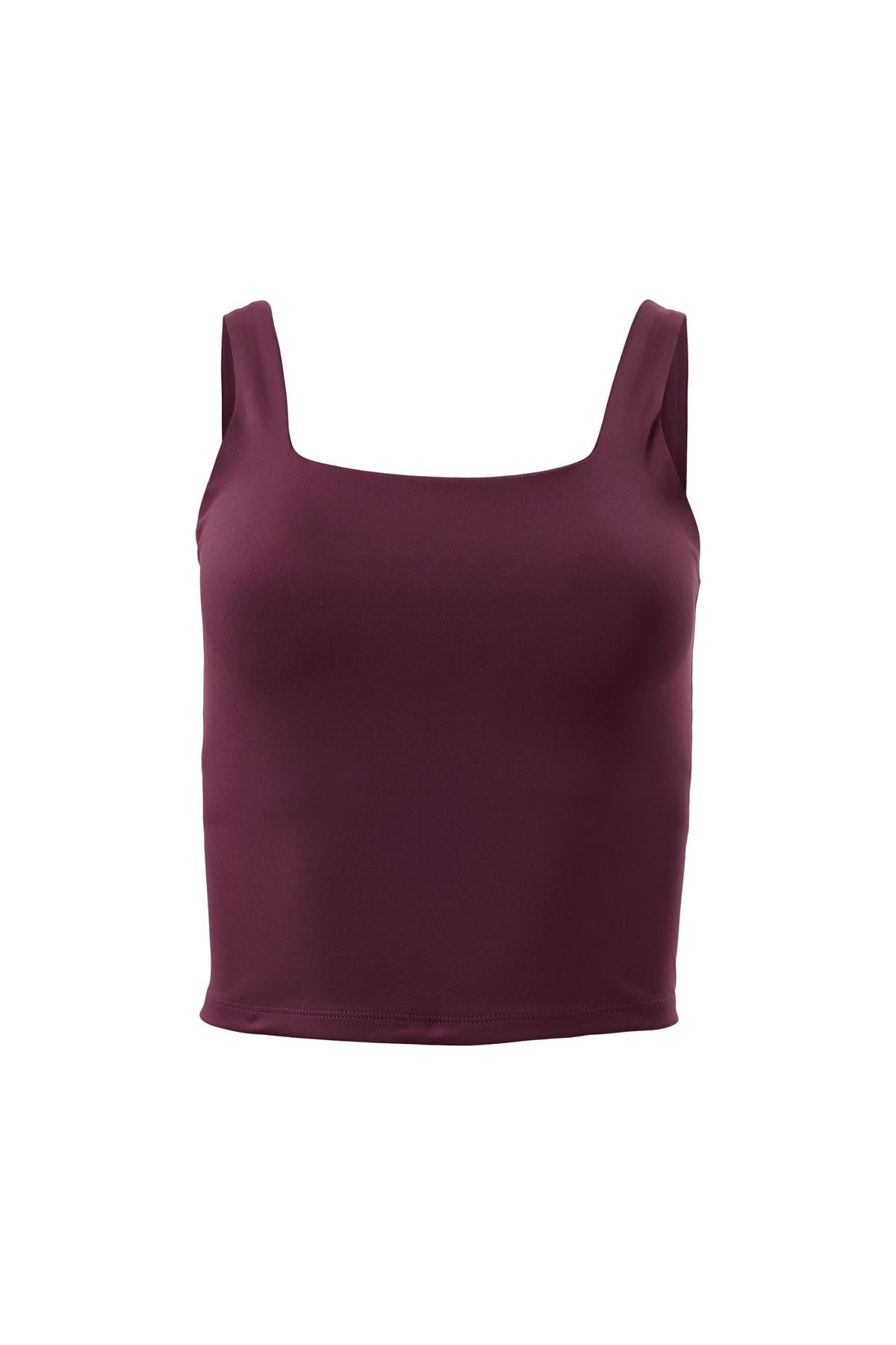 Constant Scoop Neck Multi Strap Sports Bra in Plum