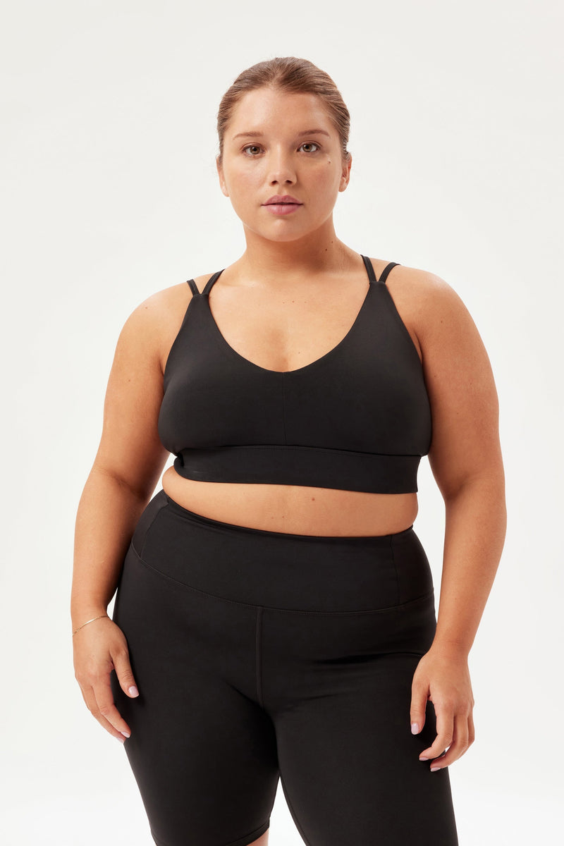 Black Gigi Crossover Bra — Girlfriend Collective