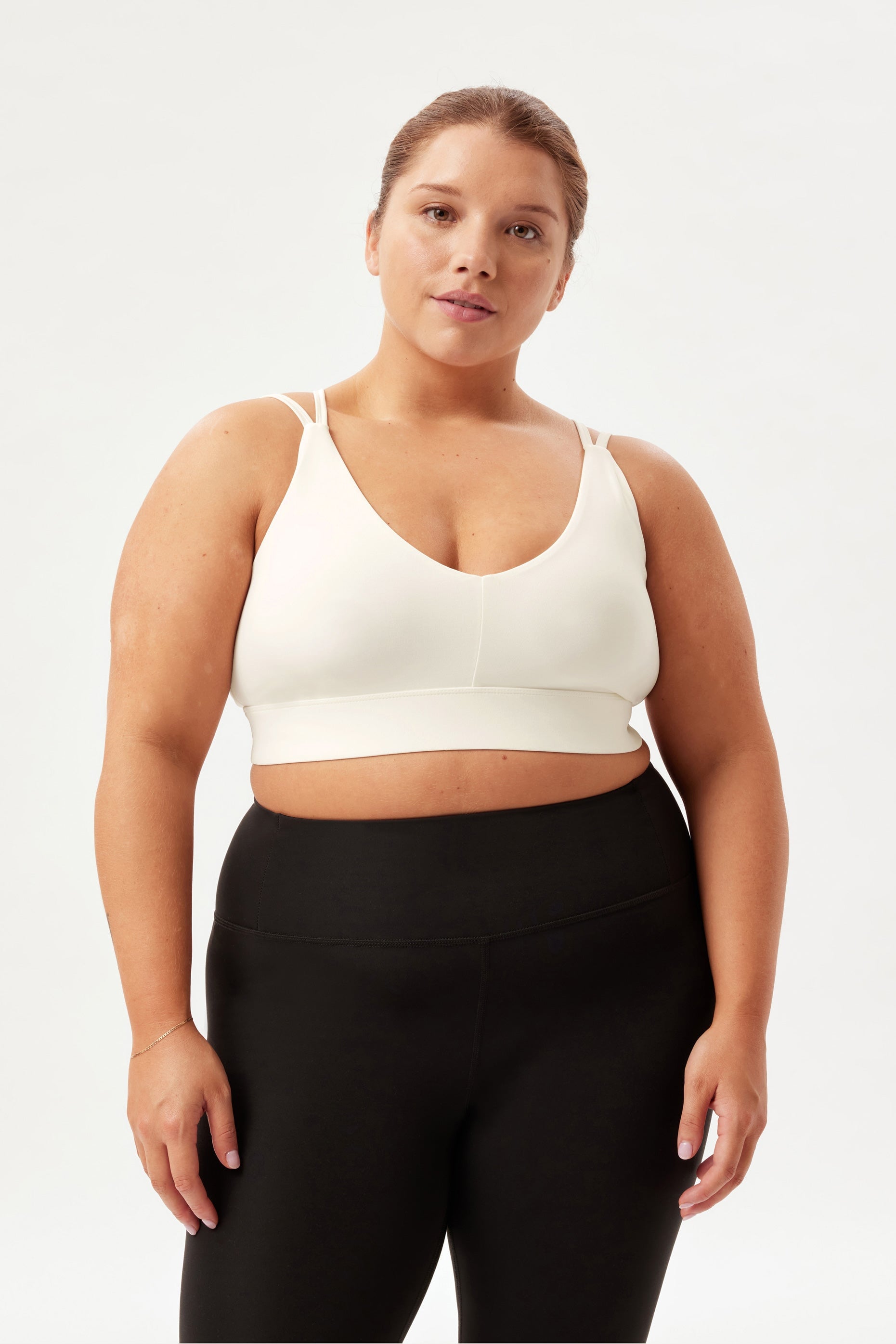 Ivory Gigi Crossover Bra — Girlfriend Collective