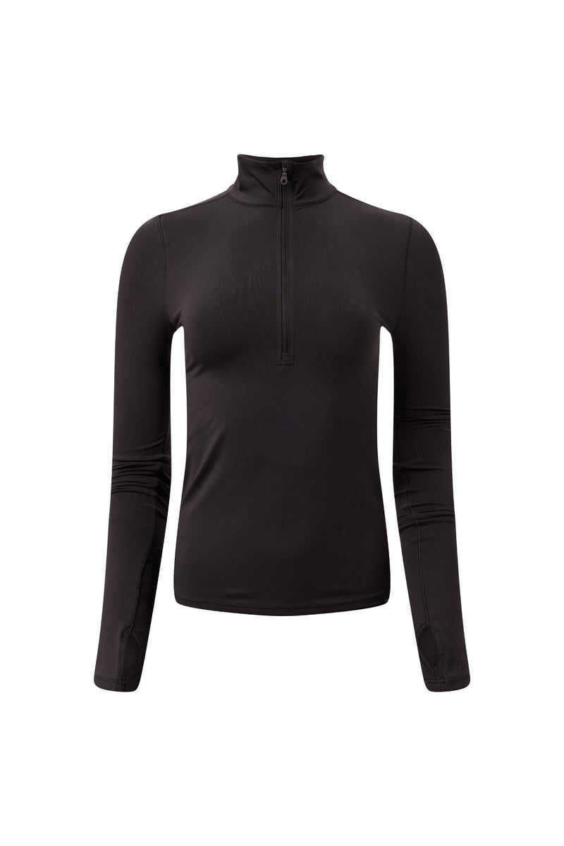 Black Micro Fleece Half Zip Jacket — Girlfriend Collective