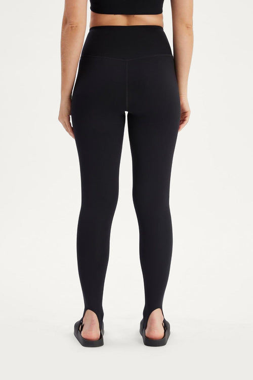 Black Compressive Stirrup Legging