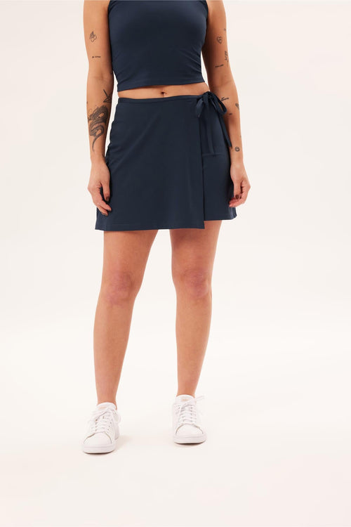 Midnight Weekend Wrap Skort