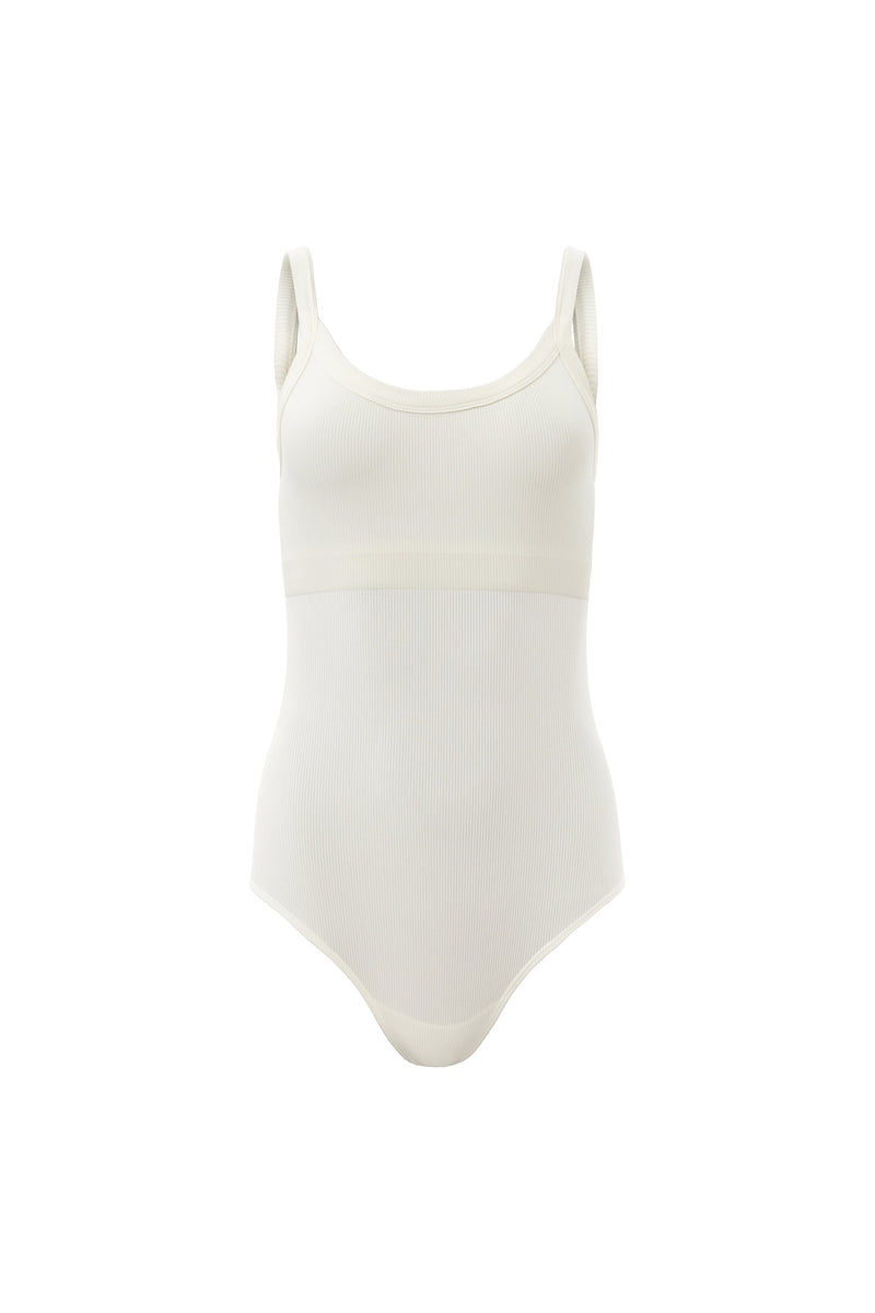 Ivory Penny Square Neck Bodysuit — Girlfriend Collective