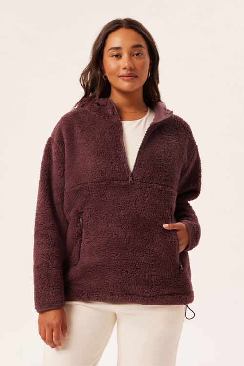 Raisin Recycled Fleece Hoodie