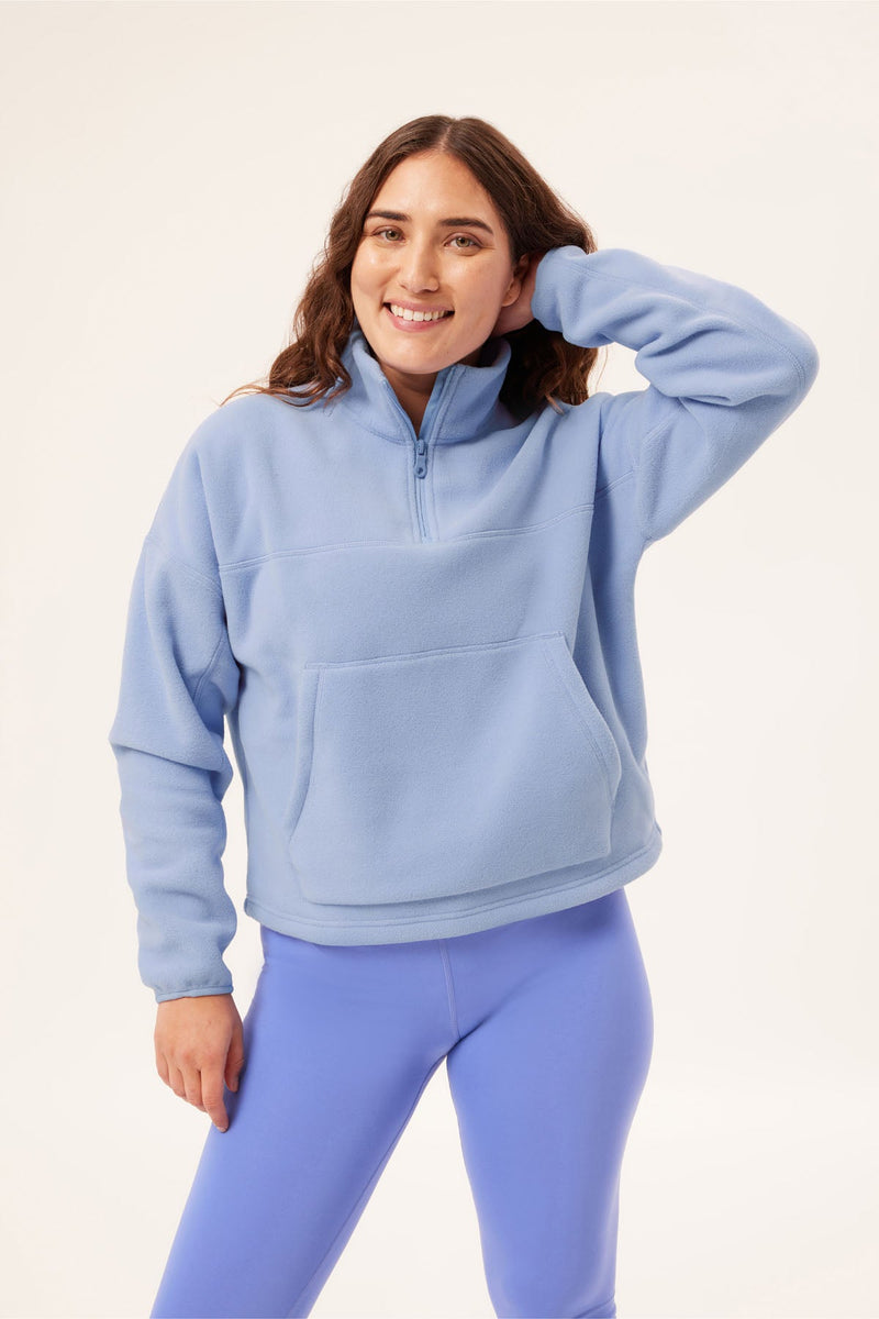 Coast Micro Fleece Half Zip Jacket — Girlfriend Collective