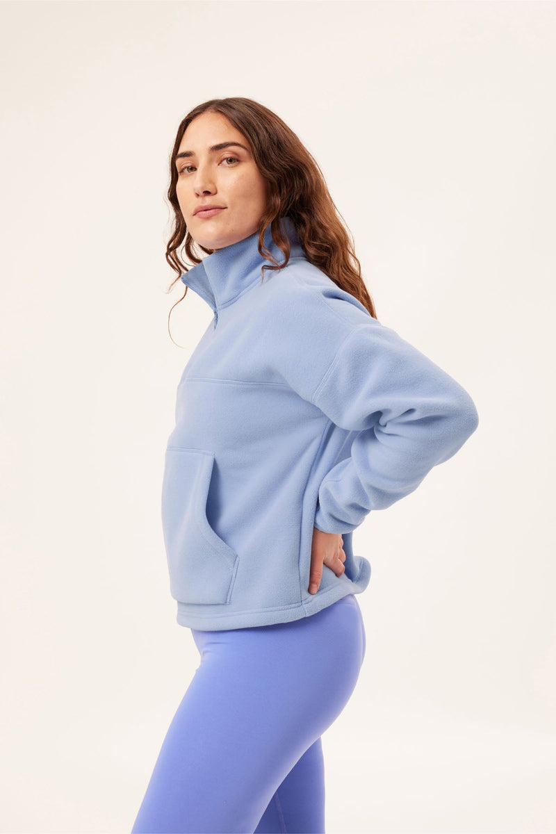 Coast Micro Fleece Half Zip Jacket — Girlfriend Collective