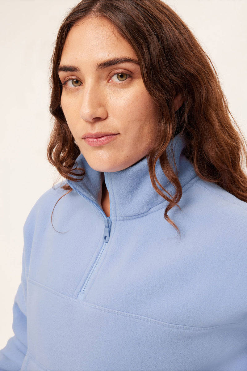 Coast Micro Fleece Half Zip Jacket — Girlfriend Collective