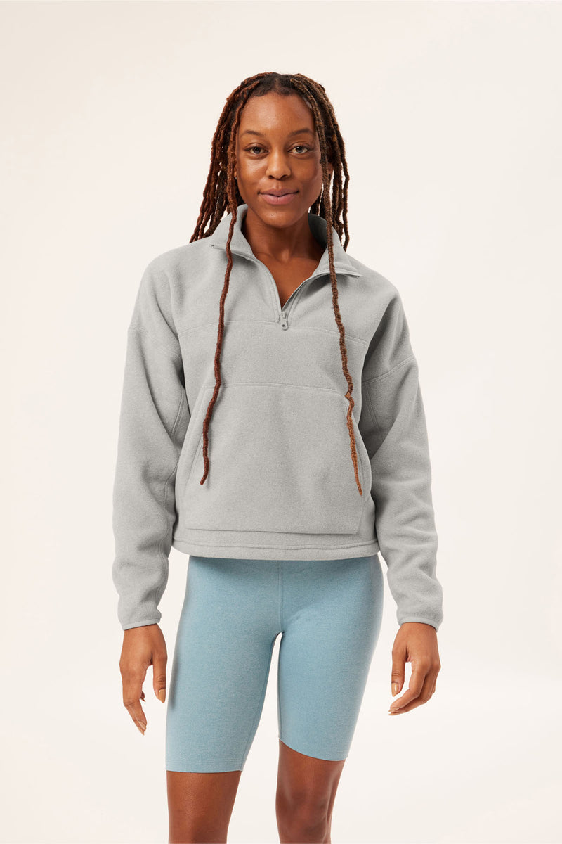 Coast Micro Fleece Half Zip Jacket — Girlfriend Collective