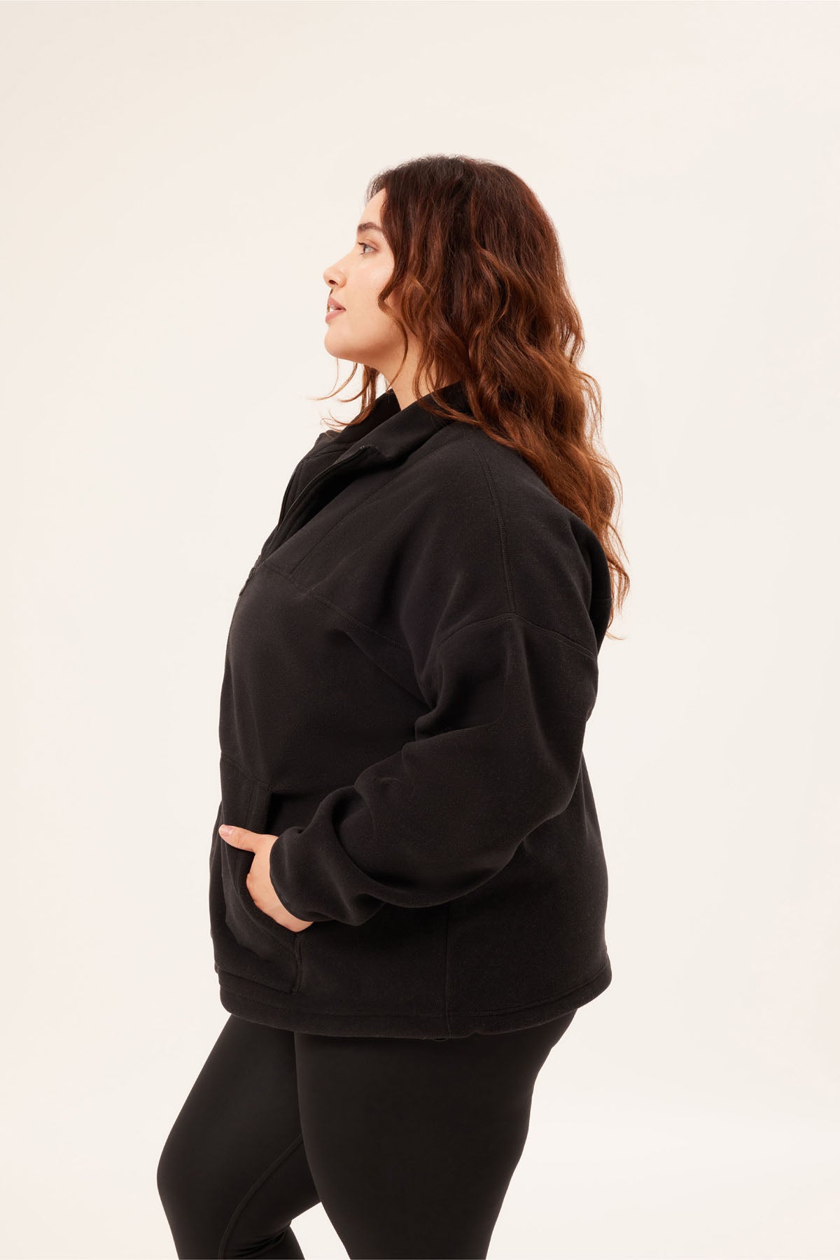 Coast Micro Fleece Half Zip Jacket — Girlfriend Collective