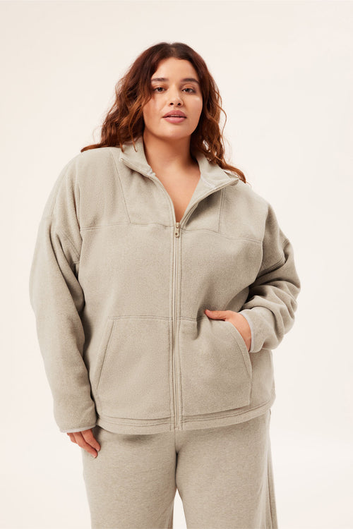 Coast Micro Fleece Half Zip Jacket — Girlfriend Collective