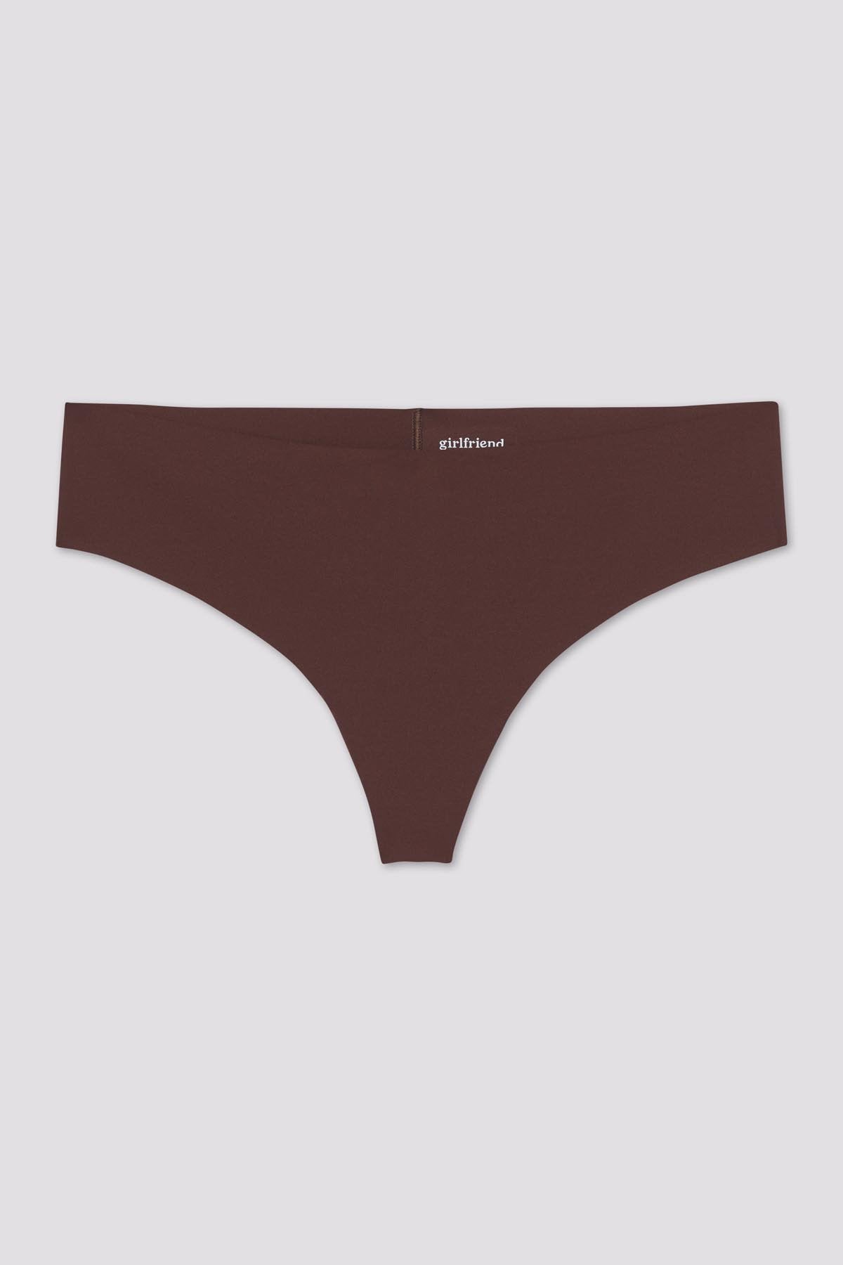 Espresso High-Rise Thong — Girlfriend Collective